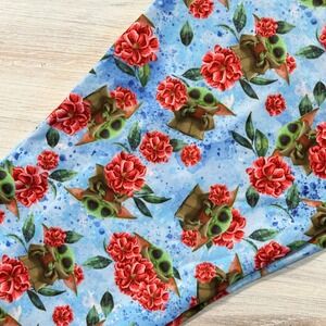 Space Floral Capri Leggings Blue Red One Size OSC New